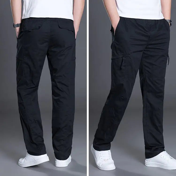 Men's plus size trousers – flexible waistband, breathable fabric, available in multiple colors and sizes L–6XL