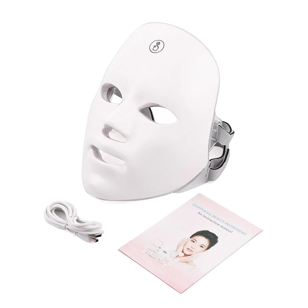 Mahya LED Skin Rejuvenation Facial Beauty Device – [Boxpacked / Without Box / Set 1 / Set 2] multi-spectrum color light therapy tool