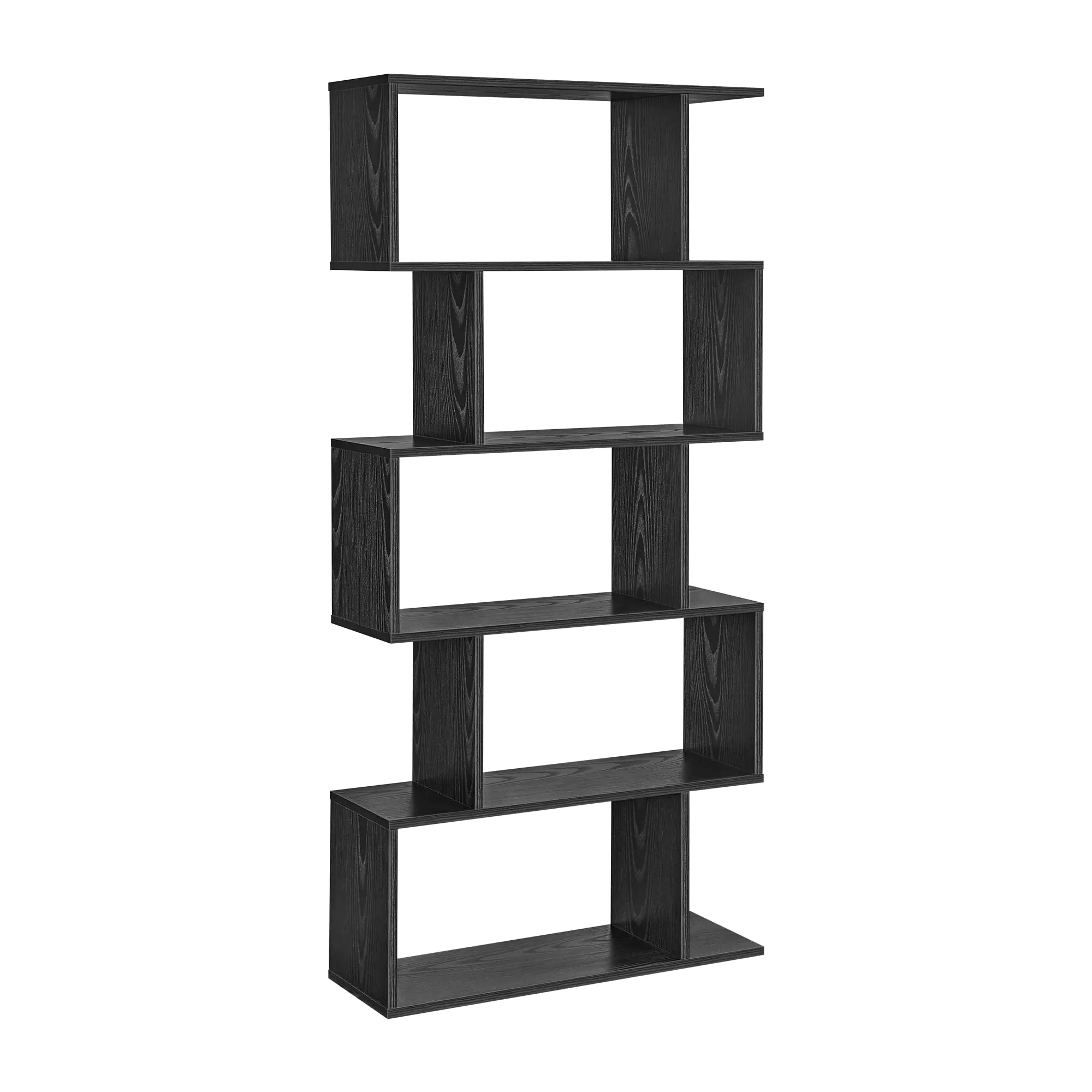 VASAGLE 5-tier bookshelf in ebony black - 62.6 inch tall freestanding storage shelf with anti-tip kit for home and office by Mahya