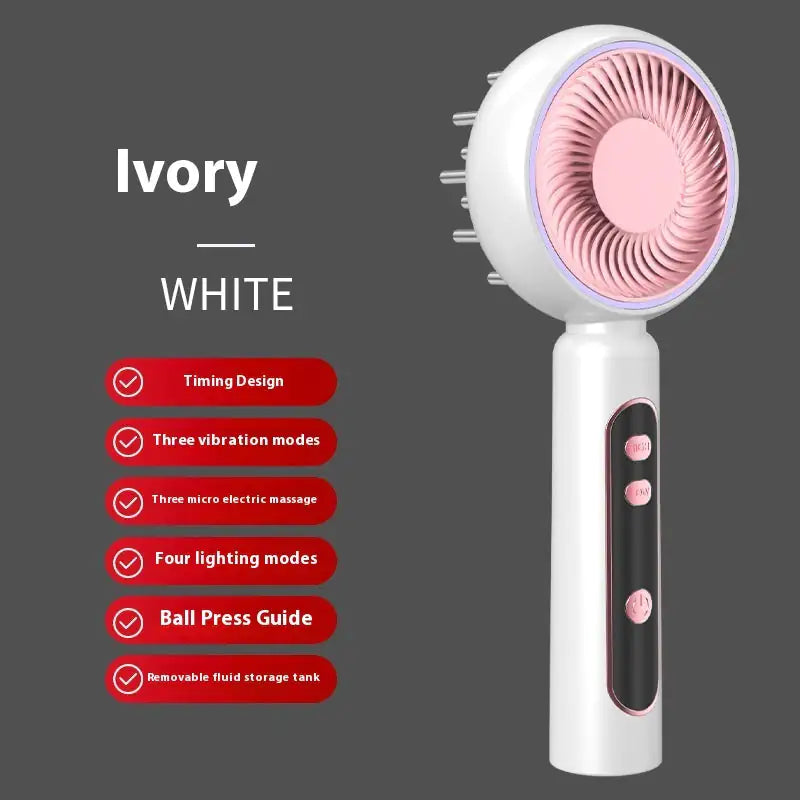 Scalp massager massage comb – oil control, anti-dandruff, soothing scalp therapy, available in blue, gray & white