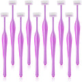 ANCIRS purple T-shape facial hair trimmer 10-pack for women eyebrow and lip hair removal