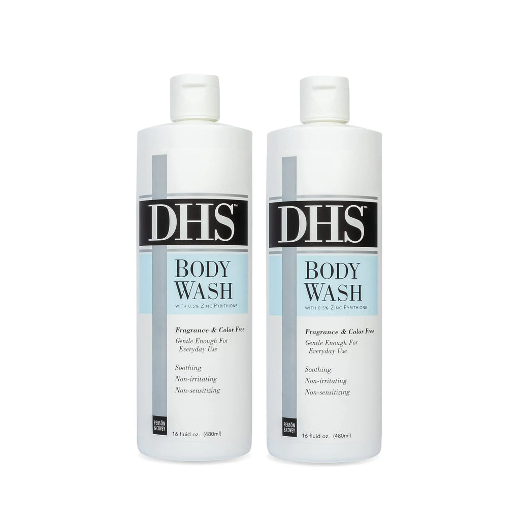 DHS hydrating body cleanser twin pack 16oz – fragrance-free, pH-balanced, eczema & sensitive skin relief