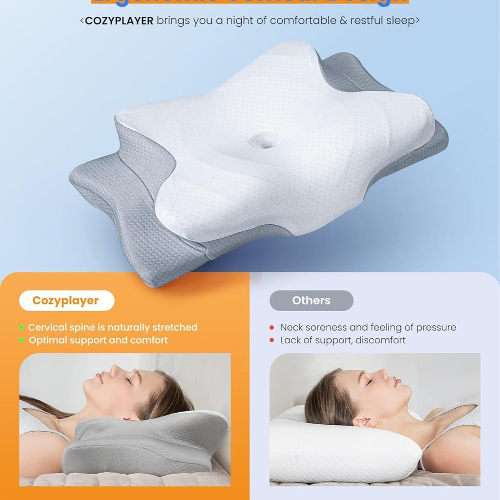 Cross-border In Stock Wholesale Butterfly Pillow Slow Rebound Special Pillow For Cervical Spine Protection Hotel Sleep Memory Foam Memory Pillow