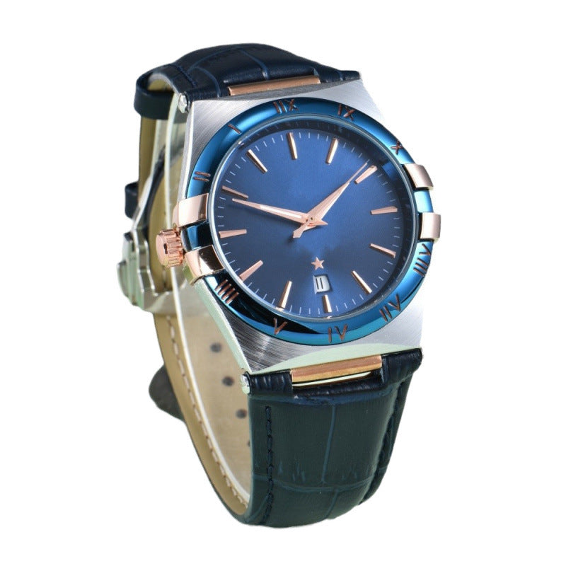 Factory Spot Wholesale Cross-Border Foreign Trade Simple Fashion Business Disc Ultra-Thin Luminous Waterproof Quartz Watch Men's Watch