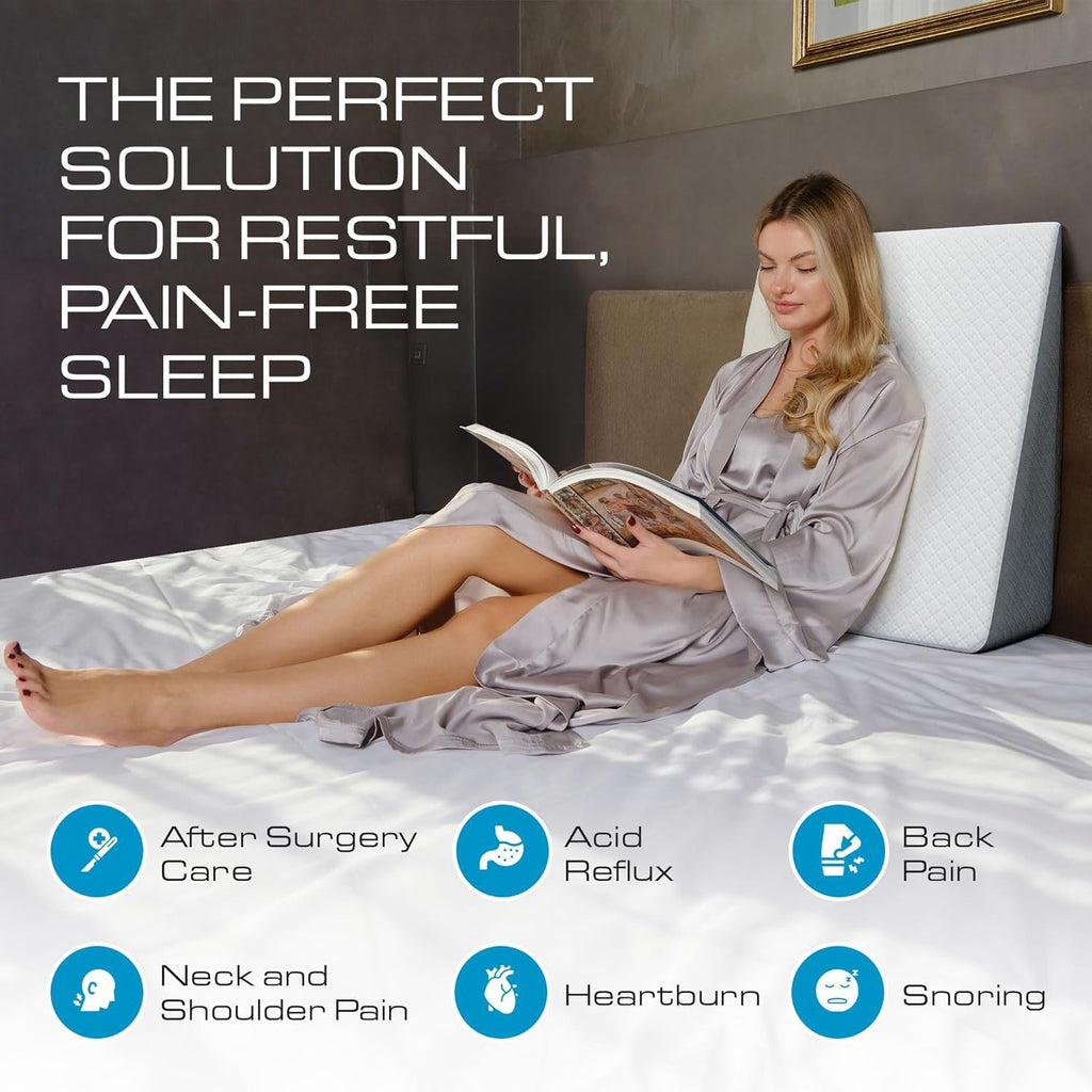 Bed Wedge Pillow With Memory Foam Wedge Pillow For Sleep And Gastric Acid Reflux Wedge Pillow Sleep Wedge Pillow