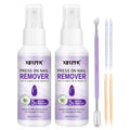 QuickFix nail glue dissolver kit with 2pc remover spray cuticle pusher and acrylic sticks for press-on nail removal