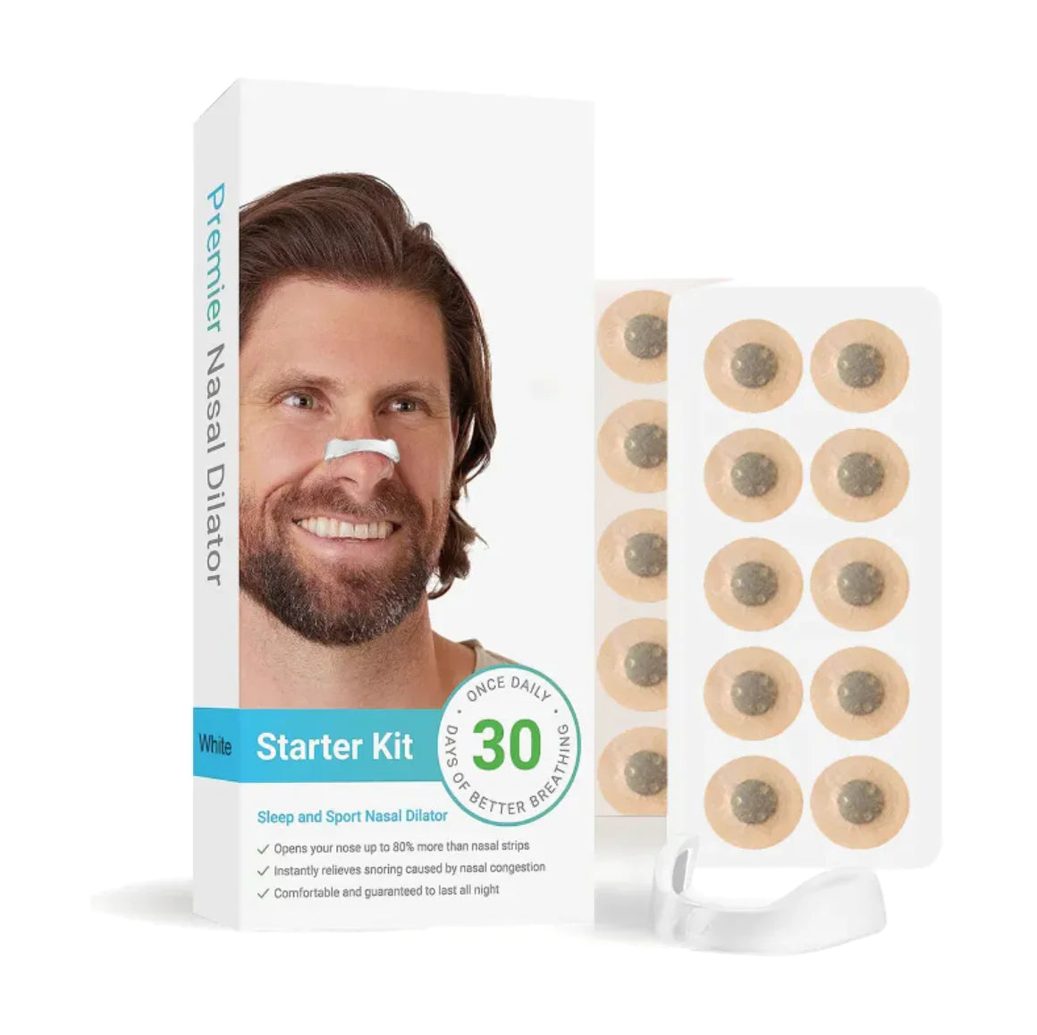 Mahya Breathe Easy Magnetic Nasal Dilator in [White] – [1pc/2pc/3pc/4pc/30-day] anti-snoring nose vent