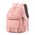 Chic solid color girls school backpack – minimalist design, lightweight & spacious for school & everyday use