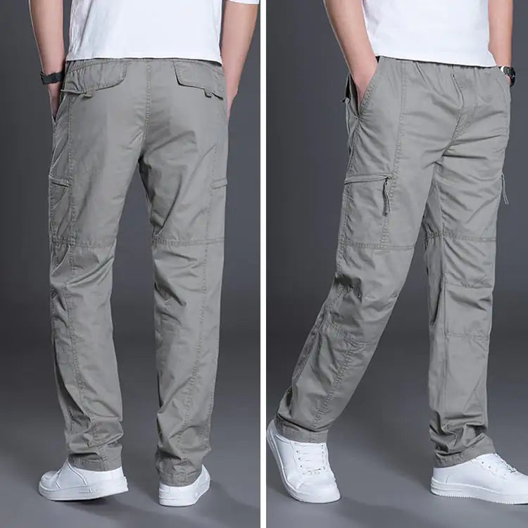 Men's plus size trousers – flexible waistband, breathable fabric, available in multiple colors and sizes L–6XL