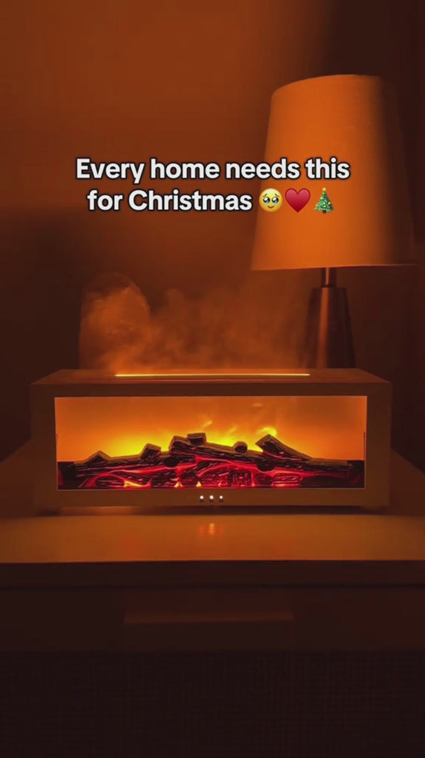 Cross-Border Fireplace Simulated Flame Aromatherapy Machine 5V Colorful Led Household Essential Oil Automatic Fragrance Machine Diffuser Humidifier
