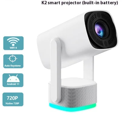 Portable 4K Android Projector with wireless connectivity