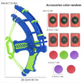 Kids bow and arrow toy set with soft bullets and target barrels
