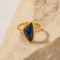 Mahya Gold-Plated Triangle Fashion Ring for Women – geometric statement jewelry in gold