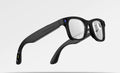 AI camera smart glasses with transparent lens featuring HD video recording and object recognition